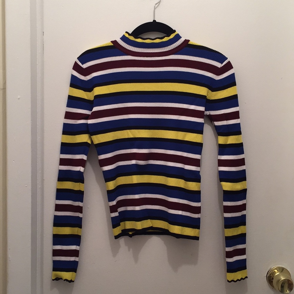 Zara Rib Knit Striped Top